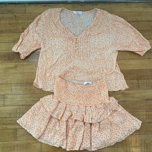 Talulah shirt and skirt matching set